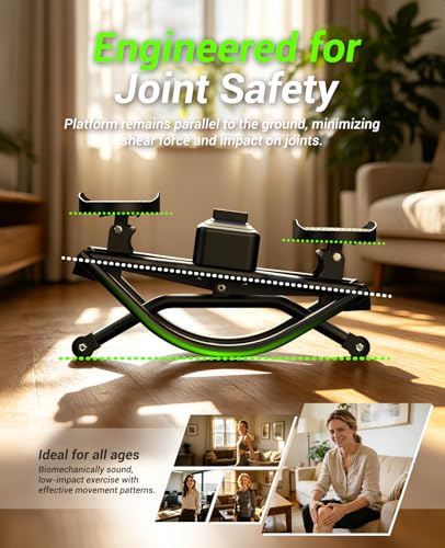 Image of Rock Stepper Side to Side Exercise Machine, Rocking Stepper for Home Gym with LCD Display & Resistance Bands, Low-Impact Step Rocker Workout Equipment Supports 330 lbs