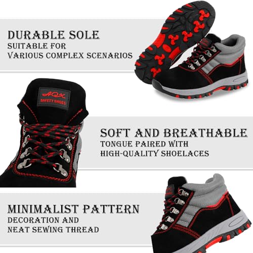 ESTAMICO Steel Toe Work Boots For Men Puncture Proof Industrial & Construction Boot Waterproof Safety Shoes4