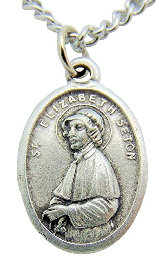 Women's Patron Saint Medal 3/4 Inch Metal Pendant with Chain