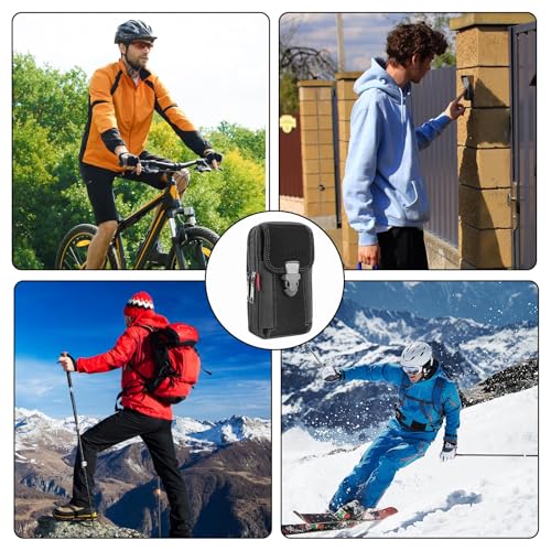 Multifunktionaler Tragegurt für Herren, Handytasche, Gürteltasche, Gurt mit Karabiner, Arbeitstasche, Taktische Arbeitstasche für Wandern, Camping