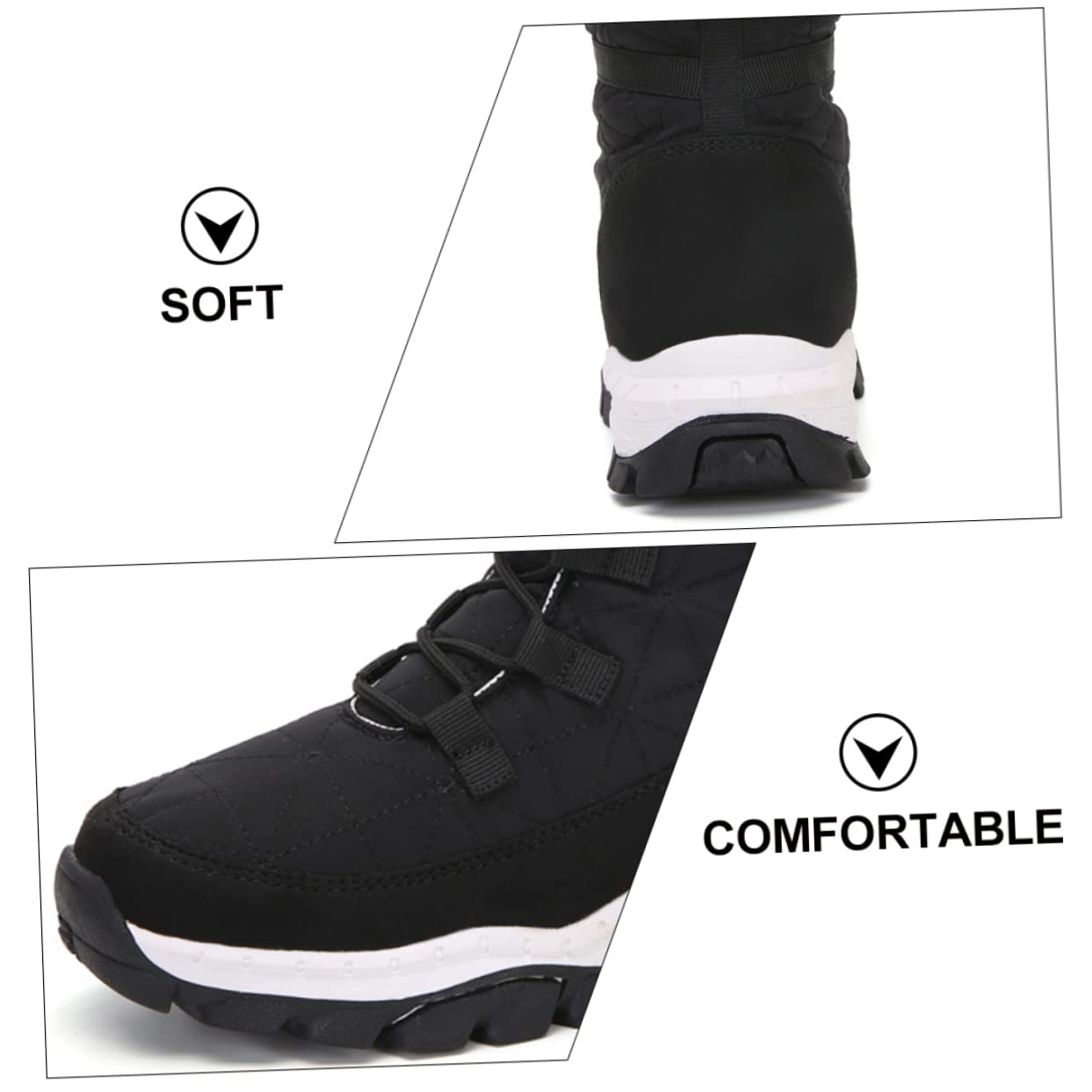 VANZACK Zapatos de Algodón Cálidos Botas de Invierno Botas de Cálidas Cómodas de Media Caña para Mujer