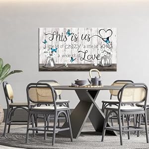 Conipit Large Farmhouse Canvas Wall Art This Is Us Picture Inspirational Quotes Artwork Cotton Flower Teal Butterfly Painting Framed 20"x36" Conipit Large Farmhouse Canvas Wall Art This Is Us Picture Inspirational Quotes Artwork Cotton Flower Teal Butterfly Painting Framed 20×36