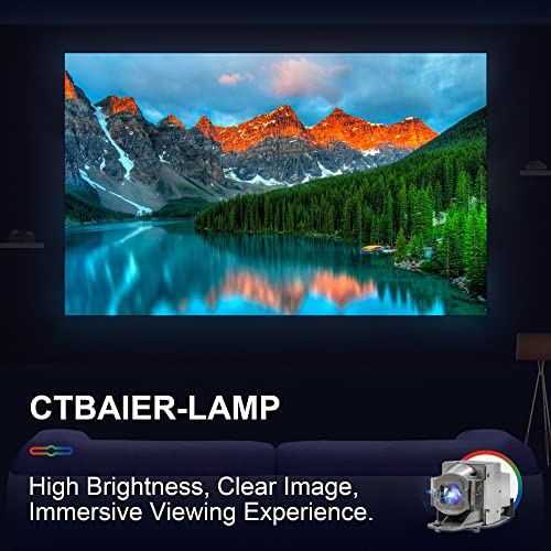 CTBAIER 5J.J9H05.001 Replacement Projector Lamp Bulb for Benq W1070 W1080st W1070+ HT1075 HT1085st i700 MH680 TH680 TH681 MH630 W1080 W1070+ MX720 MW721 MX662 MW824ST MX823ST - Thumbnail 4