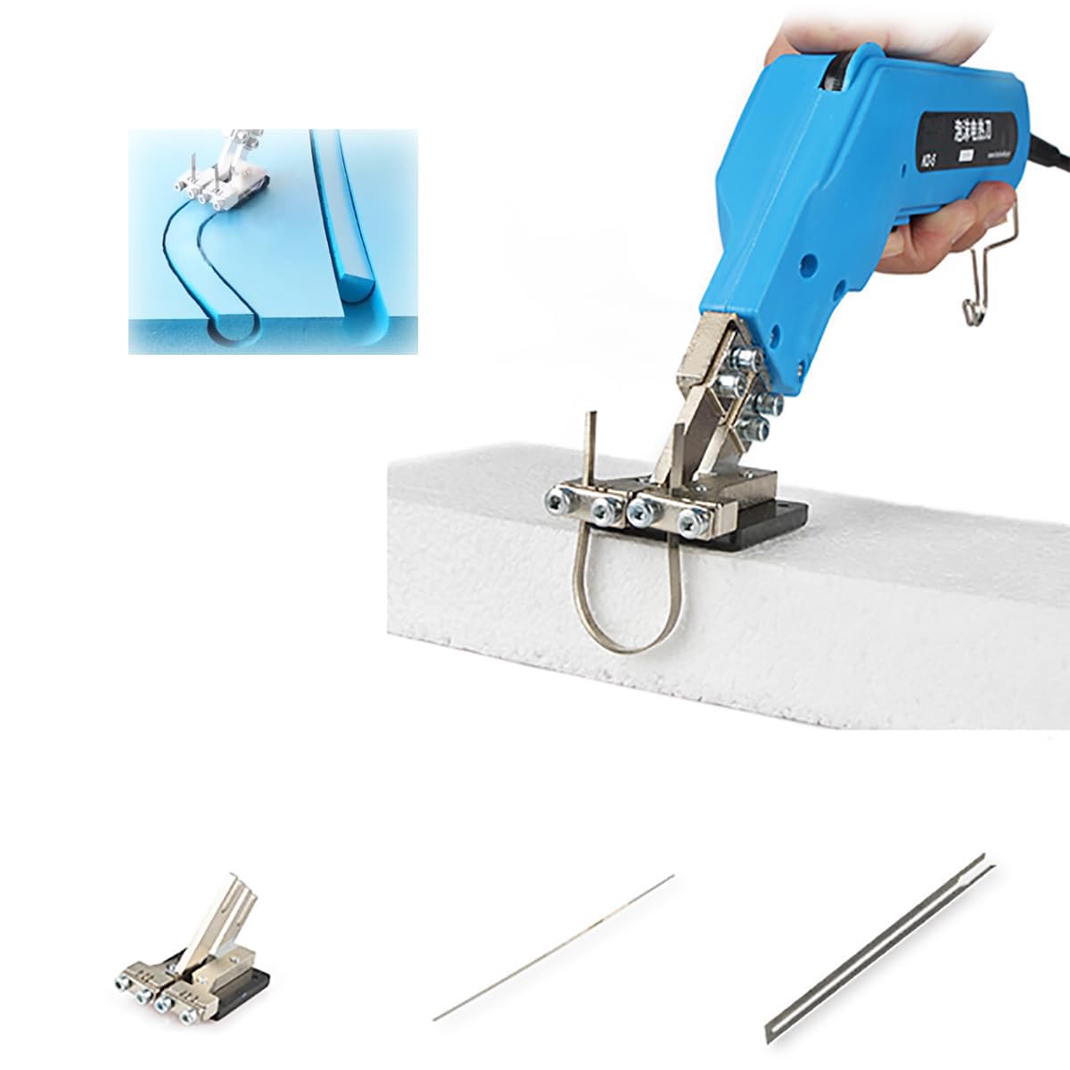 Coltello Elettrico per Scanalare La Schiuma, Taglierina per Schiuma a Coltello Caldo, con Piccola Scheda per Scanalatura, Manopola di Regolazione della Temperatura a 16 Posizioni