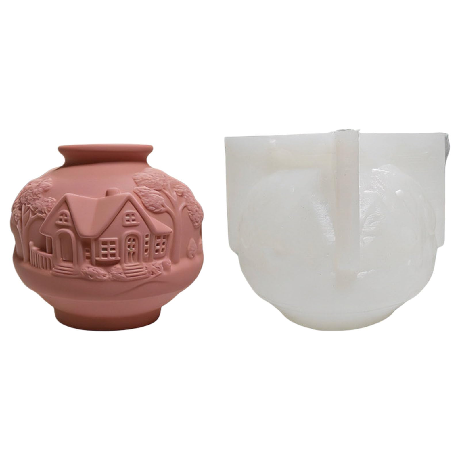 HZBB Artistic Tree Cabin Making Mold Silicone for Soap Creative Gift Multipurpose Use Decorative Tree Cabin Soap Mold
