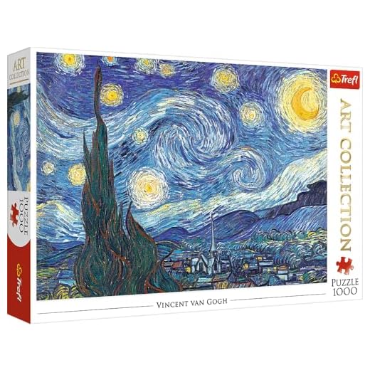 Trefl-Noche Estrellada Vincent Van Gogh Other License 1000 Piezas, Colección de Arte, Adultos y niños a Partir de 12 años Puzzle, Color
