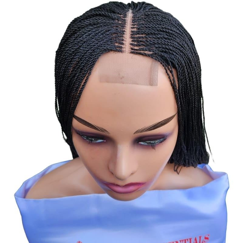 Jenny full micro twisted wig, heat resistant, colour 1 (black), 26 inches long