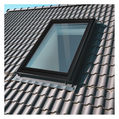 OXBZKMY Skylight Window for House Roof, Tempered Glass Roof Hatch, Sloped Flat Roof Window for Attic and Sun Room (23.6 x 31.5 in)