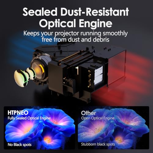 Image of AUN Power Pro Max Projector, Dolby Atmos, 100% Certified Net - Flix, Prime, 24000 Lumens, Fully Sealed, Voice Remote Fully Automatic1080p Native Projector 4k Ultra HD, Dual HDMI-ARC, YouTube, Hotstar