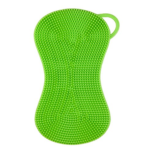 Preisvergleich Produktbild Silikonschwamm Küchenschwamm Reinigungsschwamm multifunktional (Einzelpack, Grün)