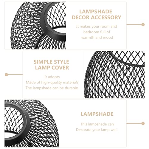 Image of Cabilock Set of 2 Hollow Out Metal Lamp Shades 3.5X3.5X2.75 Inches Drum Light Covers for Ceiling Light Fixtures Decorative Lighting Accessories