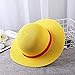 One Piece - Luffy Straw Hat , Hat Performance Animation Cosplay Accessories Hat Sunscreen Straw Hat for Adults