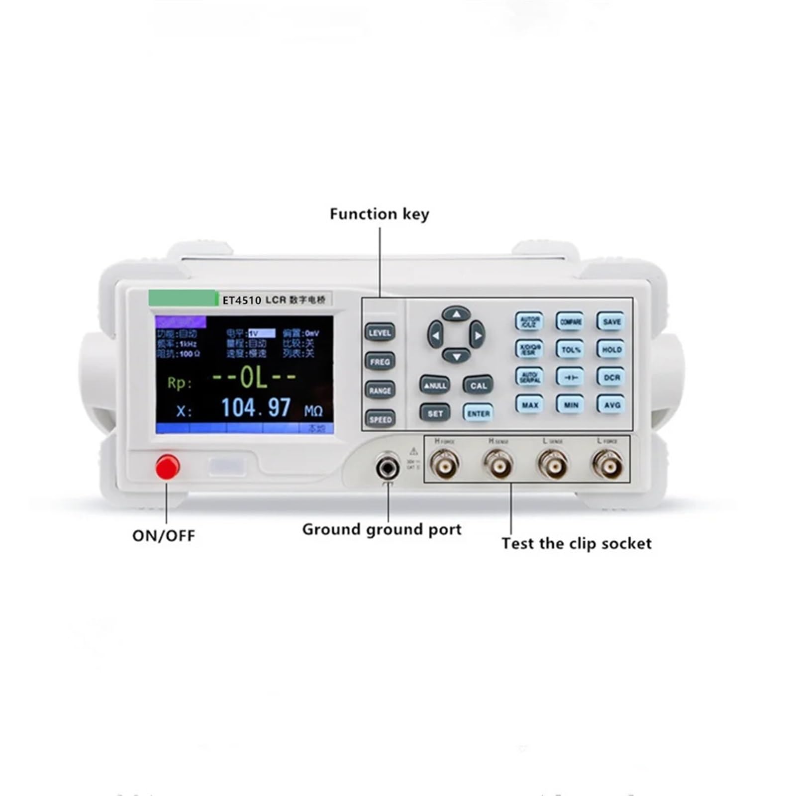 Multimetr cyfrowy, Tester LCR na biurko Cyfrowy mostek na biurko ET4501 ET4502 ET4510 10Hz~100kHz 1 Hz Płynna regulacja częstotliwości Wszechstronne możliwości pomiarowe(4501 add SMD clip)