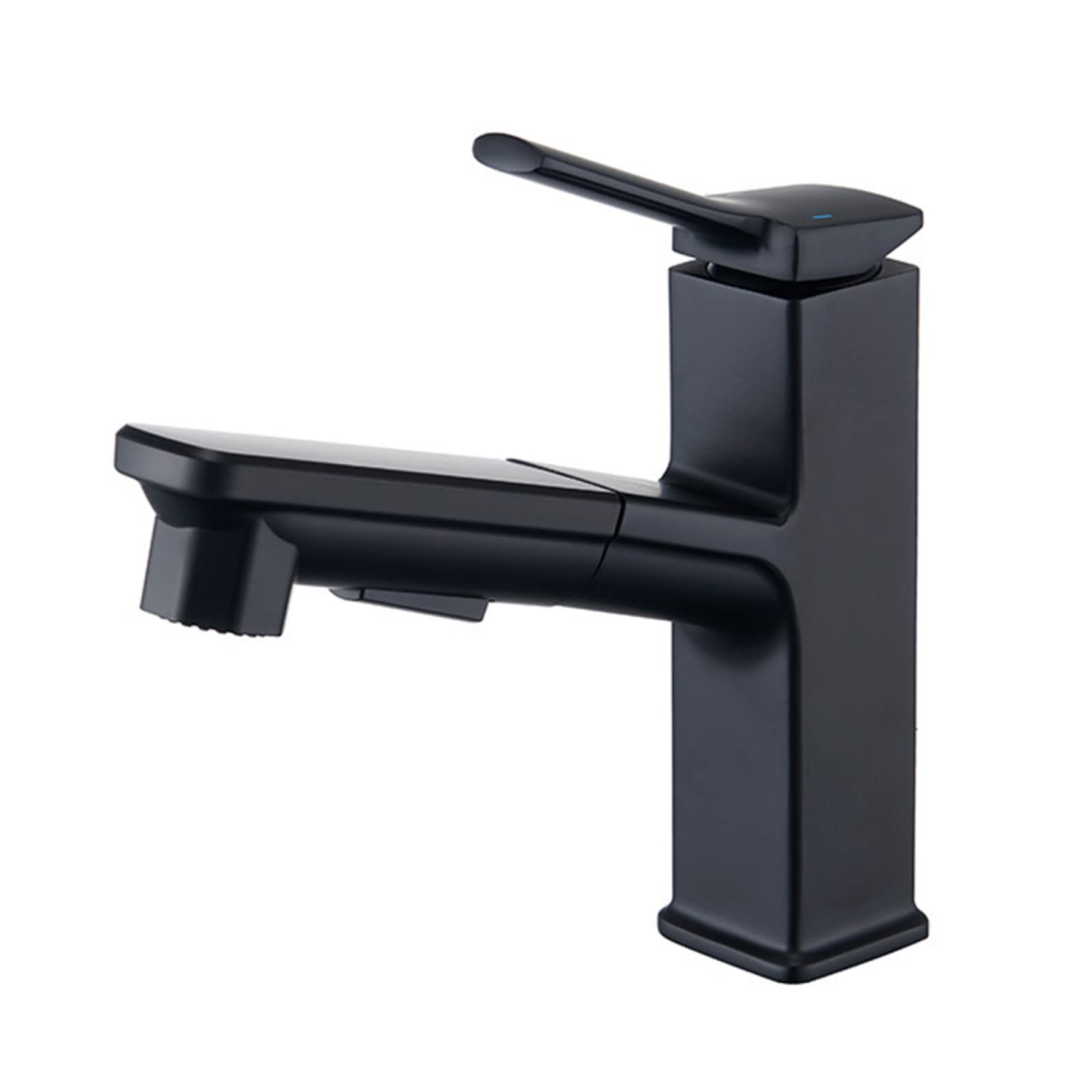 Robinet de salle de bain extractible deux types de jets d'eau lavabo gris