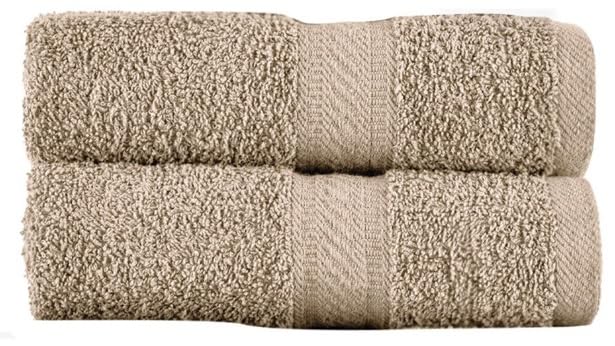 100% COTTON JUMBO BATH TOWEL size 70 x 130 GSM 450 HOTEL Quality (Beige, 2)