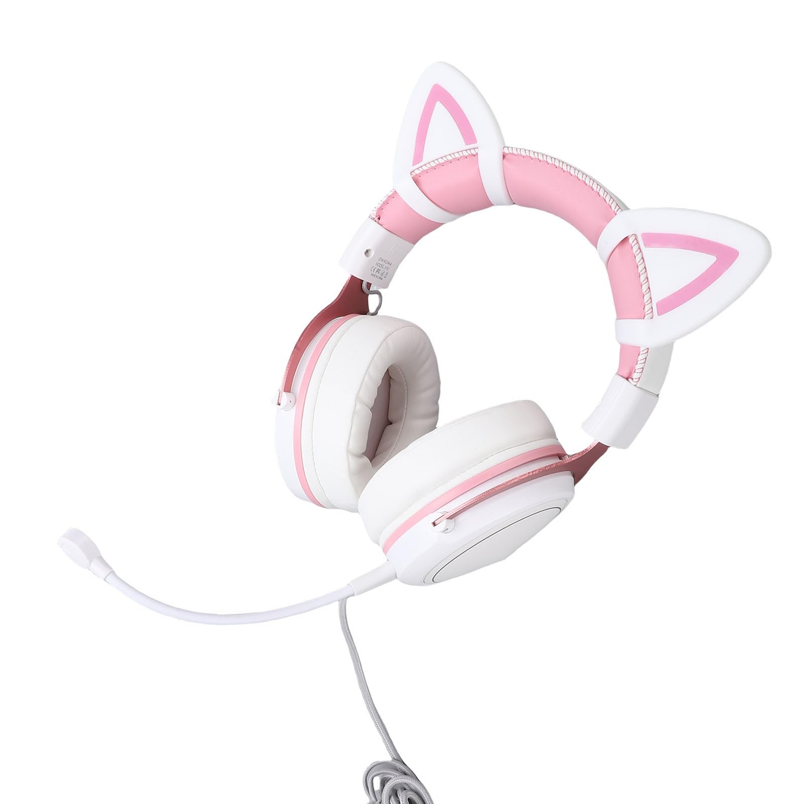 GOWENIC Cuffie da Gioco Cablate Cuffie Over-ear Luminose RGB per PC con Microfono Sigillato e Insonorizzato per un Suono di Gioco Migliore (#1)