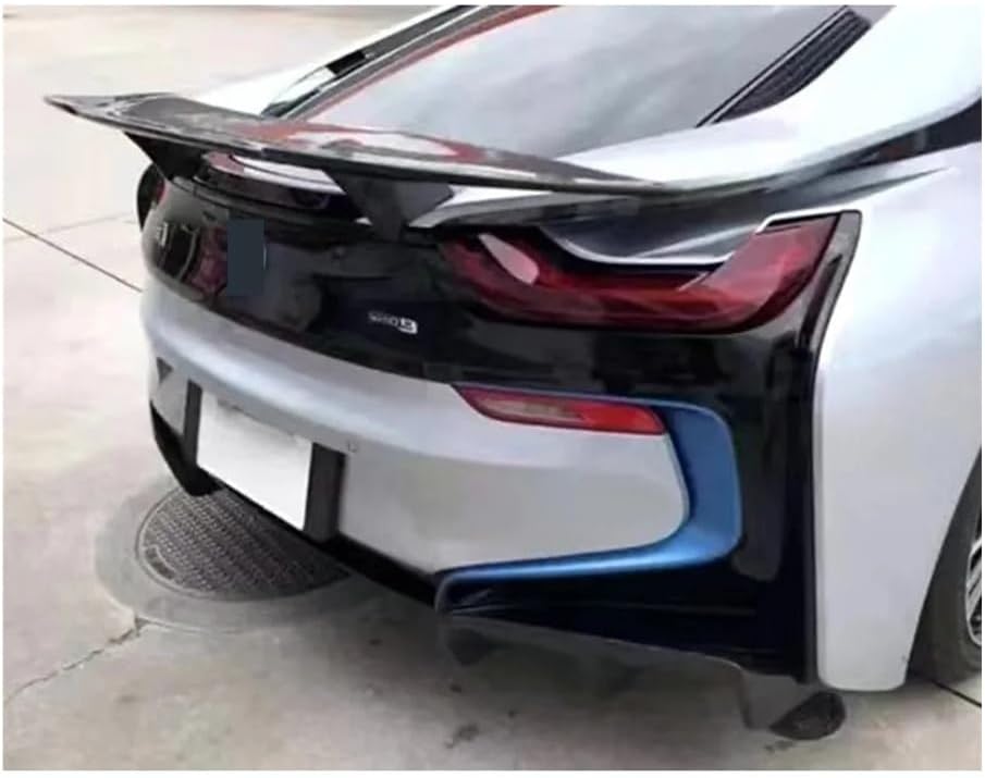 Real Carbon Fiber Rear Trunk Lip Wing Spoiler Compatible with BMW I8 2014-UP Auto Racing Car Styling Tail Boot Body Kit(Normal Carbon)