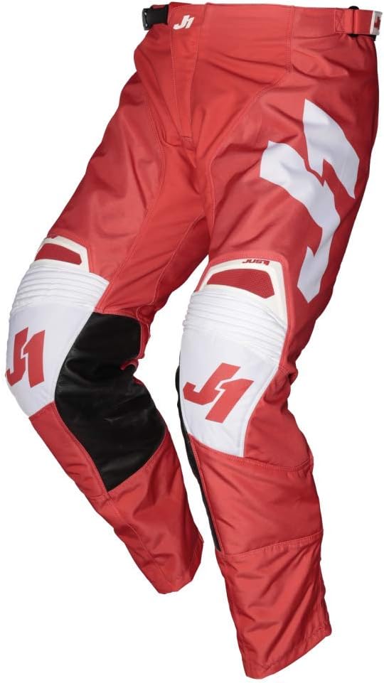 Just 1 J-Force Terra Off-Road MX Motorcycle Racing Pants (Terra Red/White, Size-38)