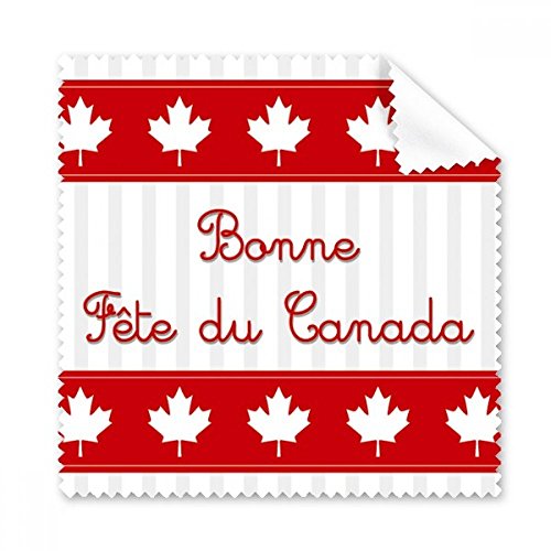 Cadeau tissu nettoyant feuille d érable rouge souvenir fête du Canada pour lunettes 5 pièces