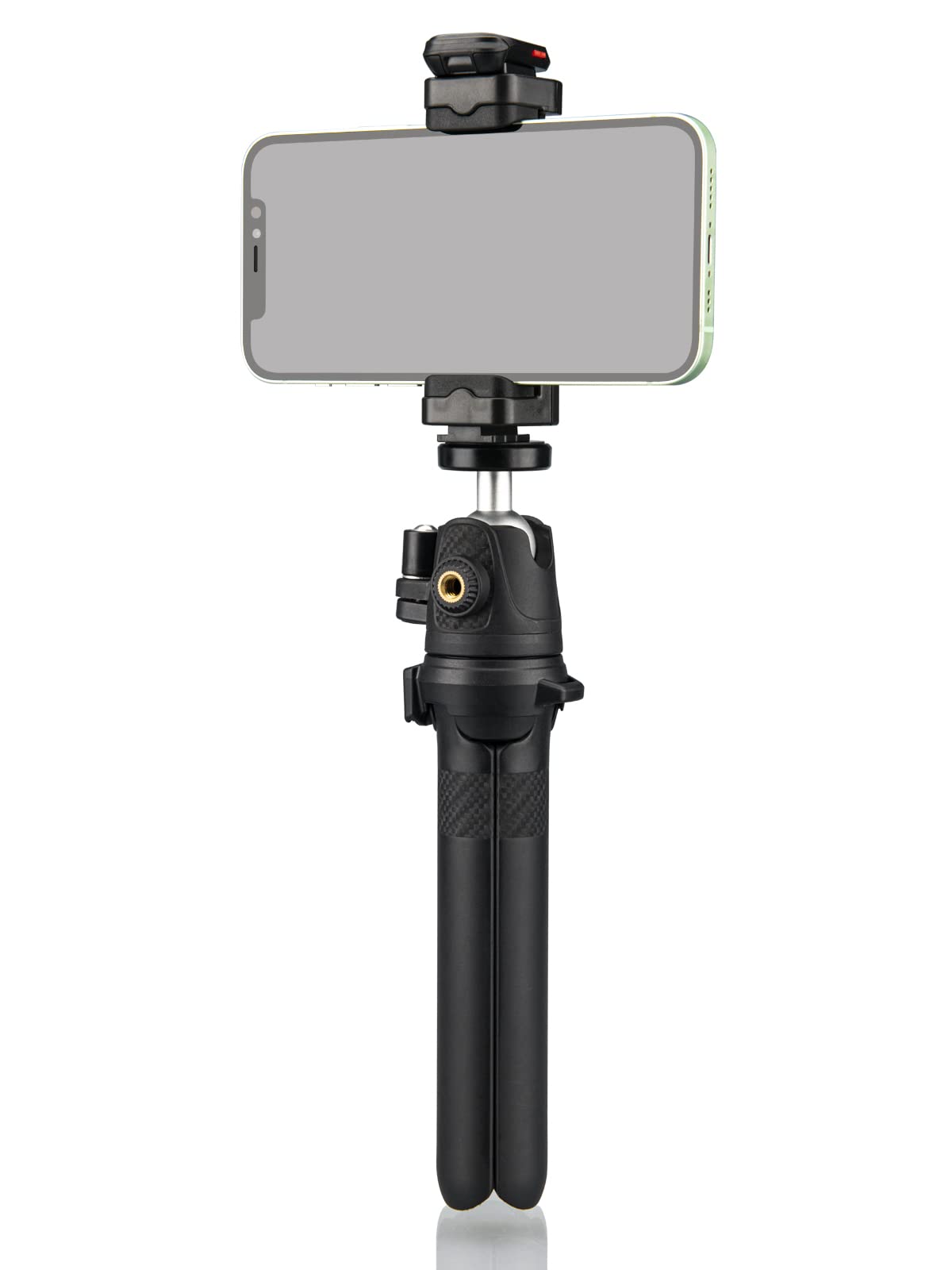 LammcouCell Phone Tripod with 23cm Extension Pole, Lightweight Small Mini Selfie Tripod with Large Hand Grips & Hot Shoe Adapter & Remote Shutter for Vlog Live Streaming Tripod