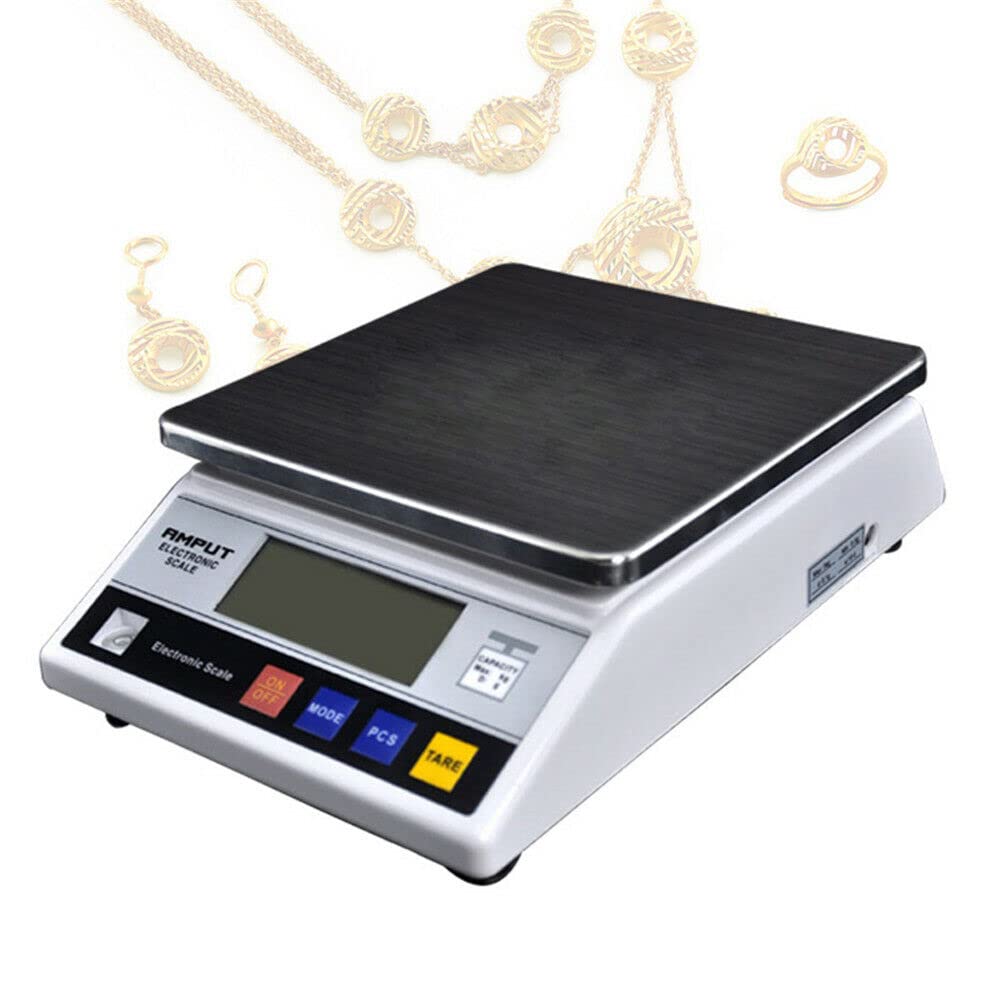Feinwaage 0,1g, Digitalwaage mit LCD Display 7,5kg/0,1g Digitale Tischwaage Briefwaage Elektronische Waage Präzisionswaage