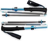 Vista 3 de BLACK DIAMOND Distance Z Trekking Poles (Pair) Ultralight Foldable Z-Pole Design Trail Running & Hiking Stability Desert Sky