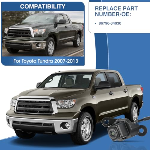 Image of Rear View Backup Camera Fit for Toyota Tundra 2007-2013, Reversing Parking Assist Camera OE Replacement 86790-34030 86790-34011