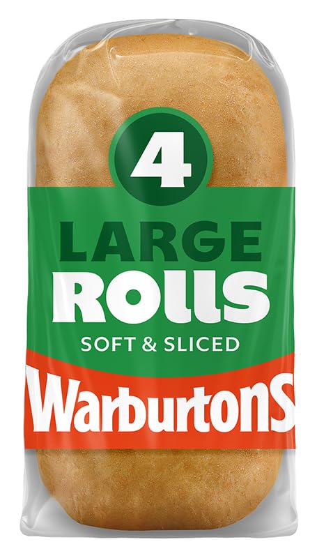 Warburtons 4 Large Sandwich Rolls 353.2g