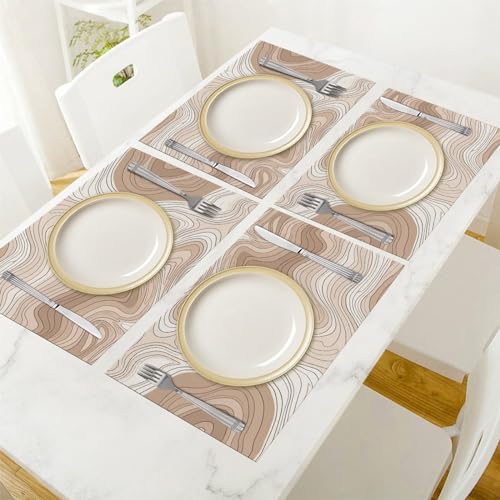 Sets de table antidérapants résistants chaleur PVC lavable extérieur x6 - 7