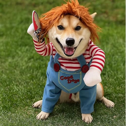 S-Größe Halloween Kostüme für Hunde, Hund Halloween Kostüm Haustier Cosplay Party Anzug, Lustiges Haustierkostüm, Weihnachtsfeier Rollenspiele Verkleidungen und Kostüme für Hunde