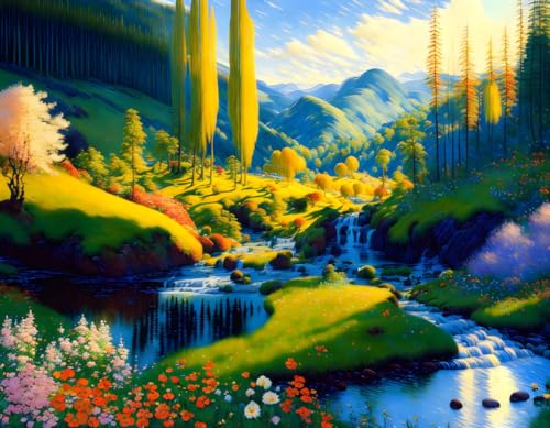 Affiches sur toile de paysage nature grand format 58 x 90 cm pour mur de chambre