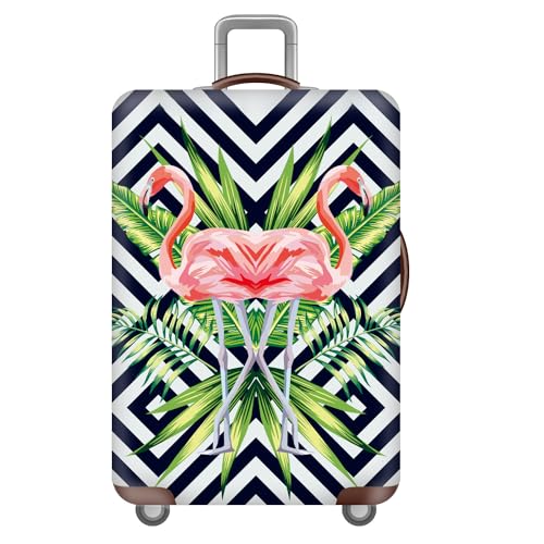 Luggage Cover for Suitcase, Nordic Modern Business Suitcase Cover Protector Fit 18-32 Inch Luggage, Baggage Covers with Zipper for Travel (XL(29-32inch suitcase),Flamingo)