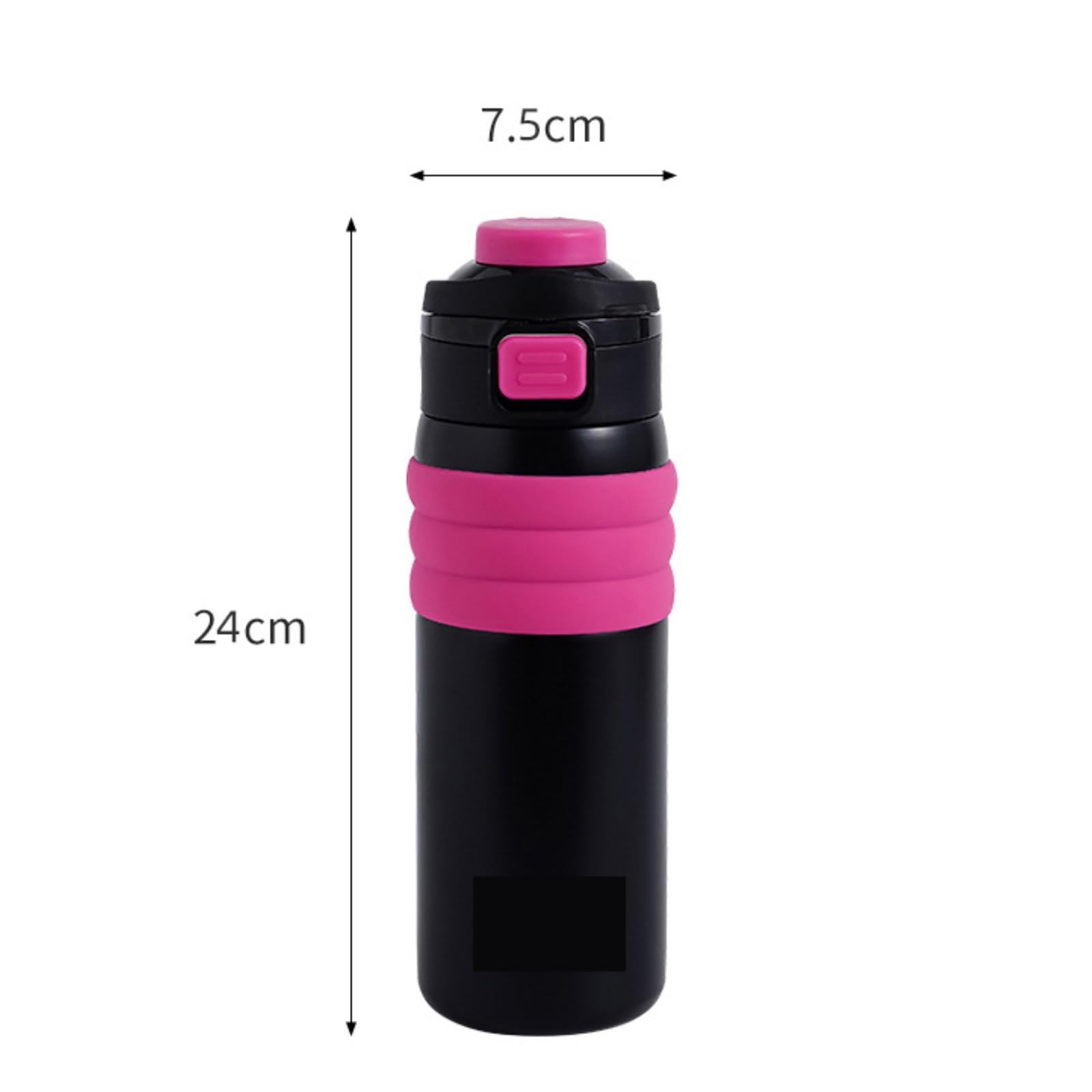 Trinkflasche Wasserflasche Edelstahl-Thermosbecher, Outdoor-Fitness-Sport-Wasserflasche, Große Kapazität, Strohbecher Trinkflasche Fitness(Pink)