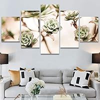 SIGNWIN 5 Panel Canvas Wall Art Modern Art Bohemian Bouquet Colorful Cool Floral Group Multicolor Photography Realism for Home Decorations Ready to Hang - 60