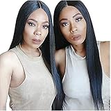 Beste Qualität: 100% unbehandeltes brasilianisches Echthaar mit Lace-Front-Perücke mit Babyhaar, natürlich und gesund, kein Ausfallen, kein Verheddern.