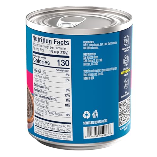 Image of San M. Refried Black Beans, 16 Ounce
