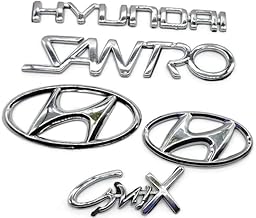 SINEX Sanro xing CAR Emblem Monogram/logo/Badge/Decals/3D/sticker Colour (Silver,Chorme) Pack of 5