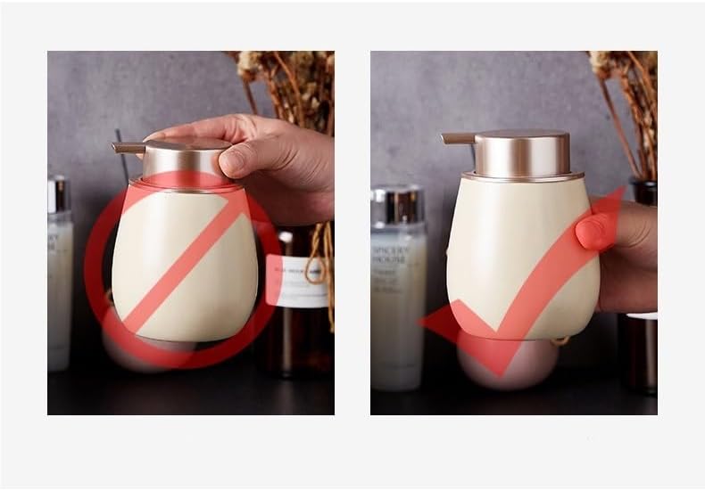 Soap Dispenser Ceramic Foaming Bottle Push-Type Soap Dispenser Nordic Style Hand Soap Shower Gel Shampoo Foam Filling Bottle Bathroom Soap Dispensers(C)