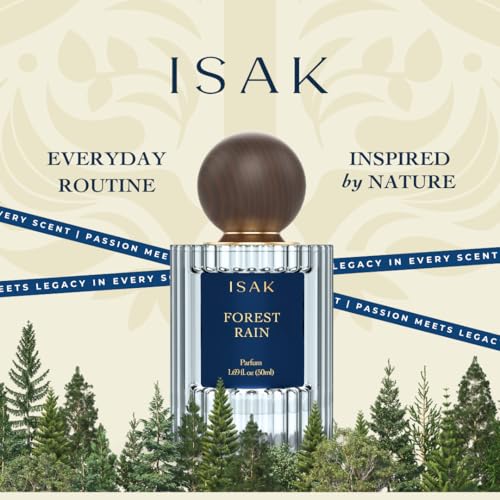 Image of ISAK Forest Rain Unisex Perfume | Eau de Parfum | Premium Perfumes for Men, Women | Petrichor, Lemon, Lilac | Fresh, Long Lasting, Travel Size - 50ml