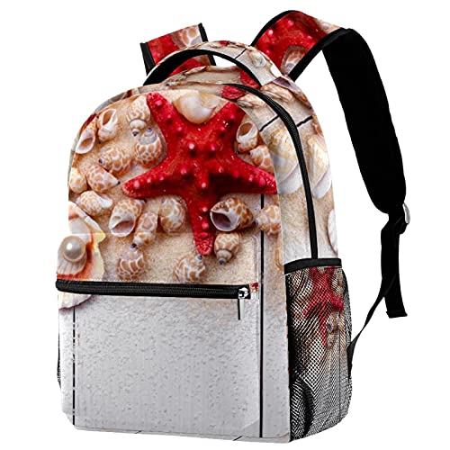 Sac à dos Campus avec porte-bouteille et motifs étoile de mer