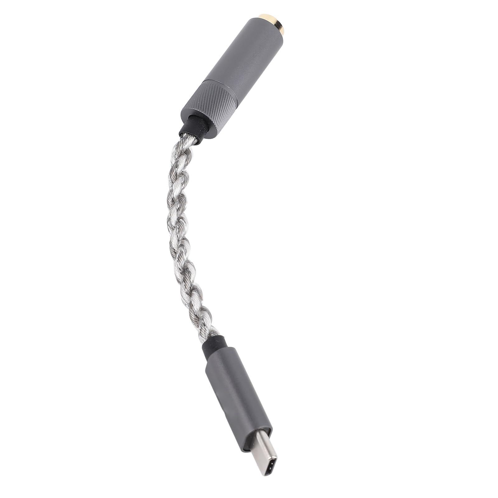 Fockety USB Typ C auf 4,4 Mm Symmetrische Buchse, HiFi-Kopfhöreranschluss-Adapterkabel CX31993 Chip Cooperized Silber 384 KHz/32 Bit Typ C auf 4,4 Mm Sound-Adapterkabel 120 Mm für