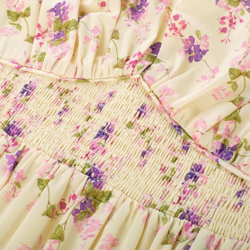 Image of GRACE KARIN 2026 Women's Summer Floral Wedding Guest Dress,Beach Flowy A Line Maxi Off Shoulder Bridesmaid Dresses