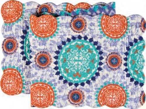 C&F Home 14x51 Quilted Reversible Table Runner, Zarina