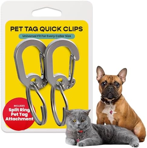 LuckyPet Klippy Pet Tag Clipes rápidos - Coleira de gato e cachor...