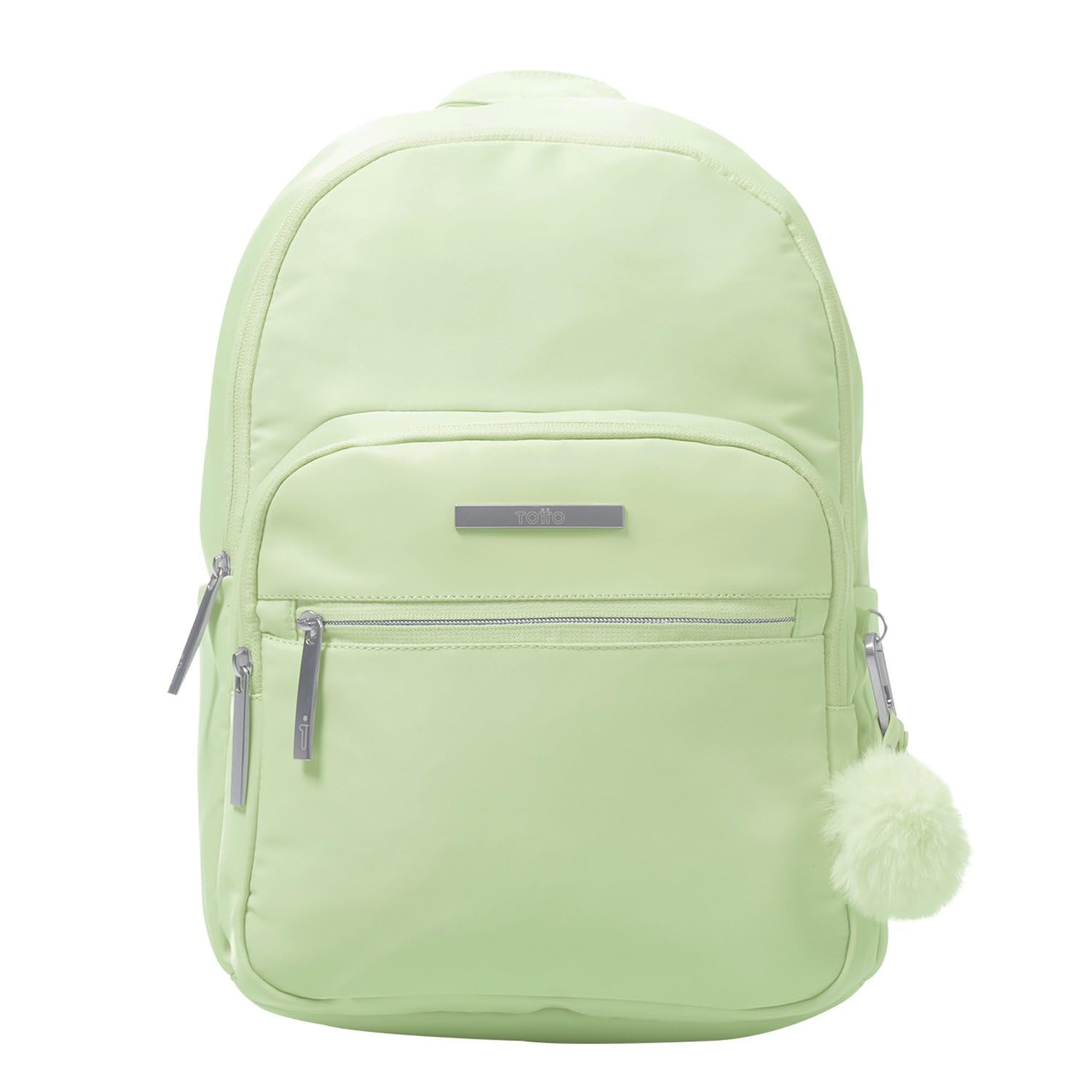 TOTTO - Mochila para Ordenador Portátil de 13 Pulgadas, Modelo Adelaide 3, Bolsillo Secreto, 3 Compartimentos, 2 Bolsillos Botella, Correa para Colgar en Maleta, Cómoda y Resistente, Color Meadow Mist