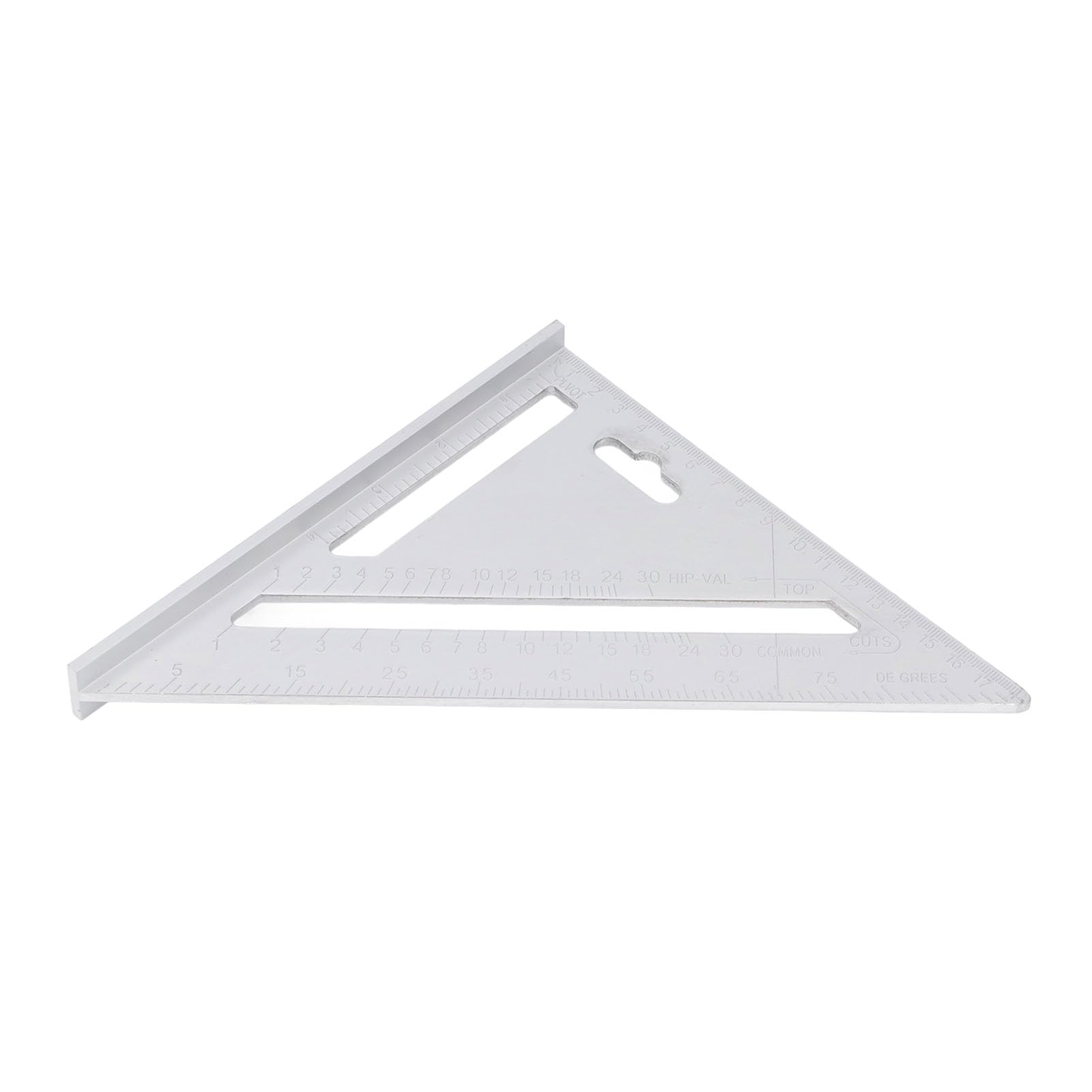 Righello Triangolare in Lega di Alluminio da 7 Pollici con Finitura Nera Opaca, Strumento di misurazione di Alta precisione per la Lavorazione del Legno con angolazione Multipla.