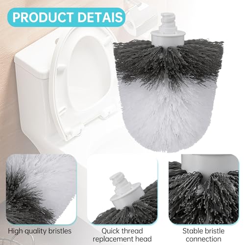 Image of 2 Pack Toilet Brush Replacement Head Compatible with OXO Good Grips Toilet Brush (Replacement Head Only)