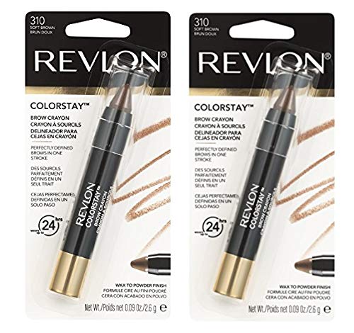 Pack of 2 Revlon Colorstay Brow Crayon, Soft Brown (310)