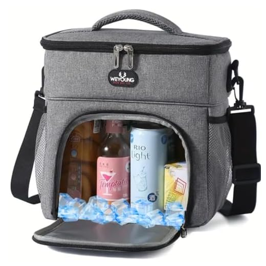 Lancheira Térmica para Homens/Mulheres, Mochila Termica Fitness Unissex Grande Capacidade para Marmitas e Lanches com Alças à Prova de Vazamento para Escritório Piquenique Praia Trabalho (Cinza)
