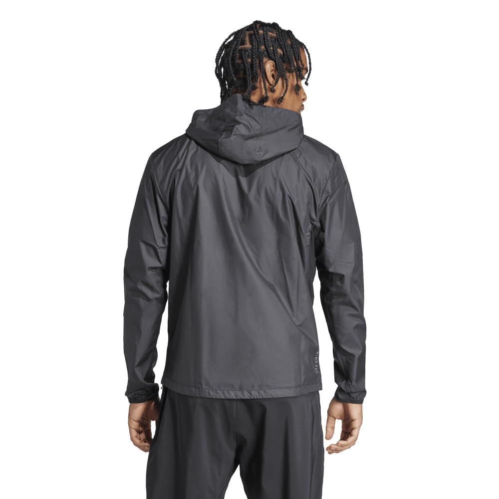 adidas Mężczyźni Own the Run Jacket, Black/White pocket, L